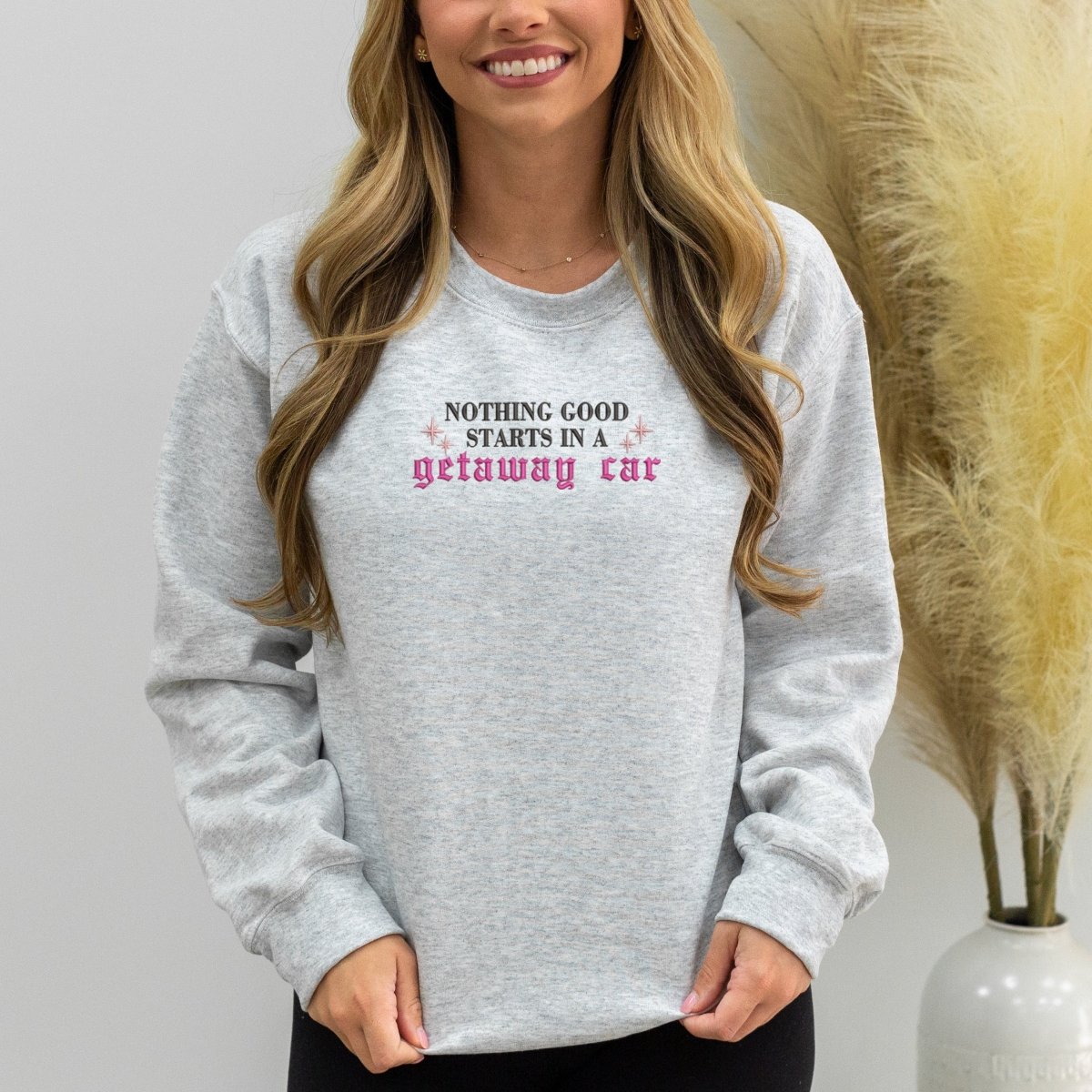 'Getaway Car' Embroidered Swiftie Sweatshirt - United Monograms