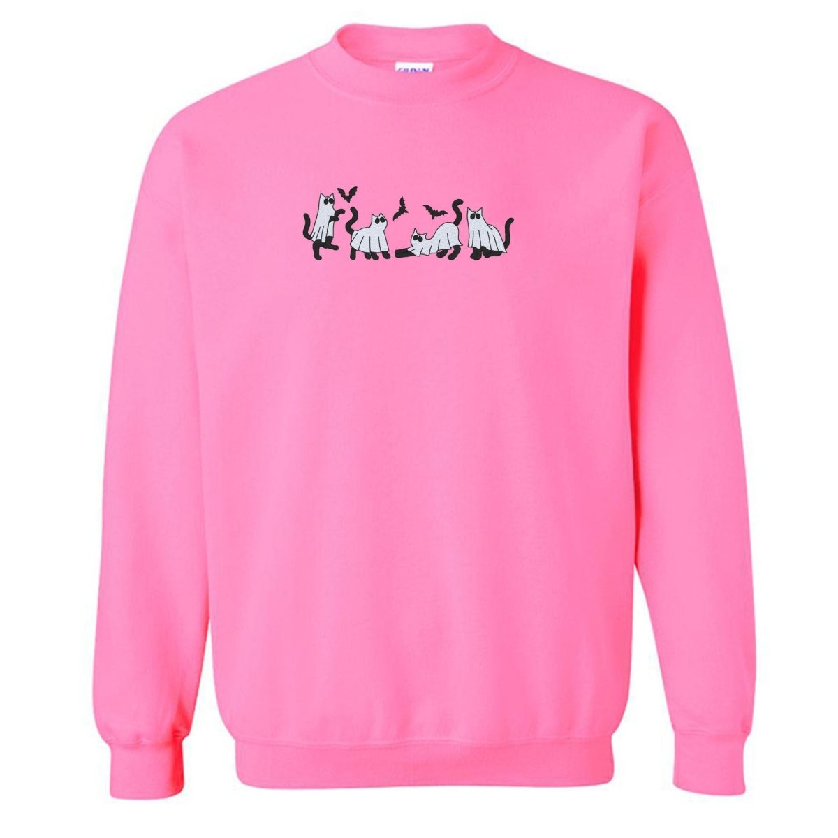 'Ghost Cats' Embroidered Crewneck Sweatshirt - United Monograms