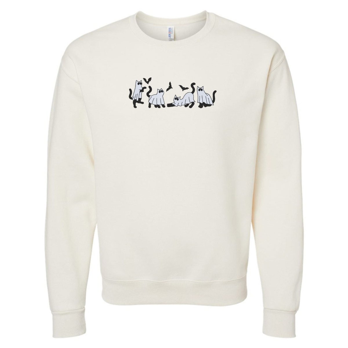 'Ghost Cats' Embroidered Crewneck Sweatshirt - United Monograms