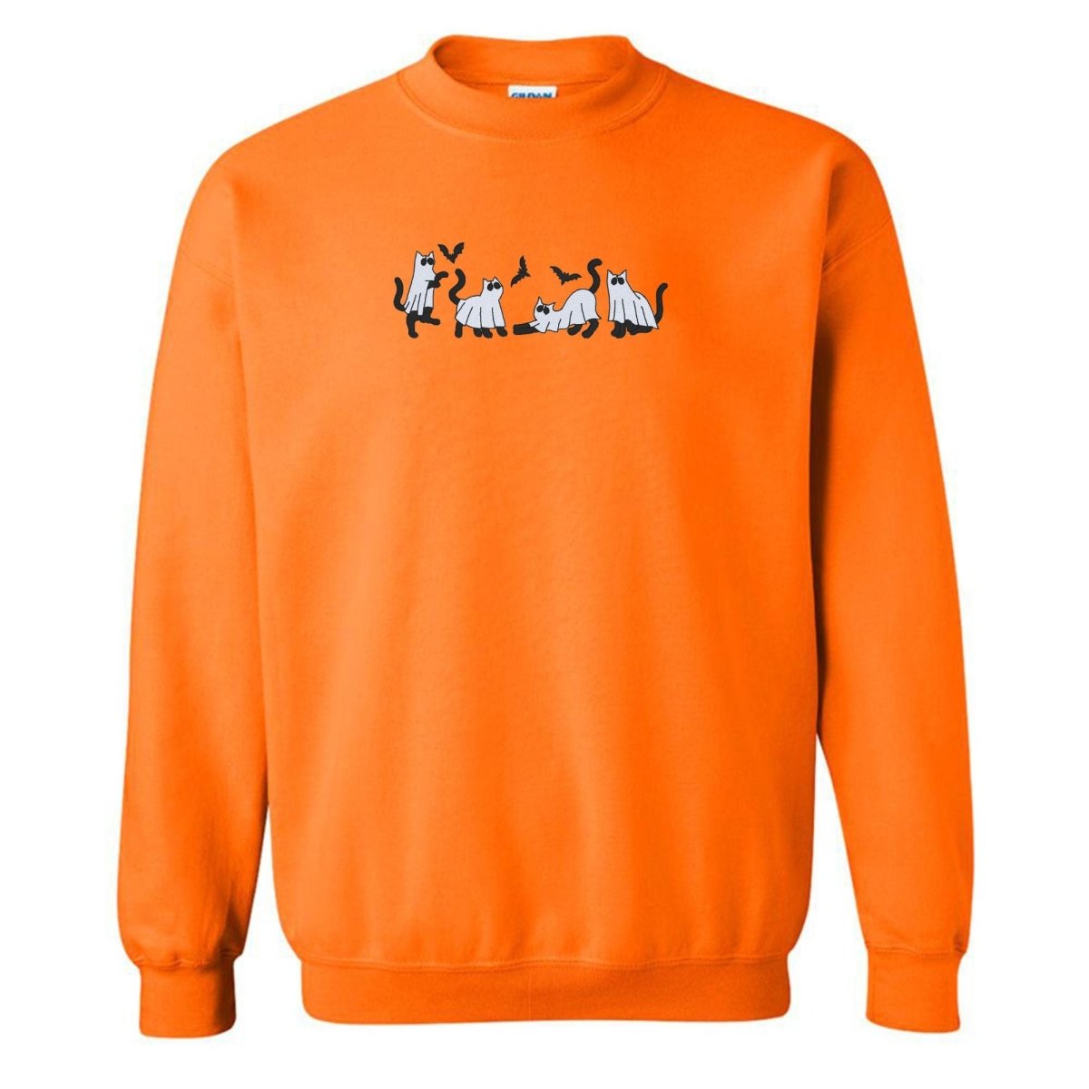 'Ghost Cats' Embroidered Crewneck Sweatshirt - United Monograms