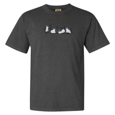 'Ghost Cats' Embroidered T-Shirt - United Monograms