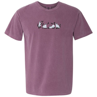'Ghost Cats' Embroidered T-Shirt - United Monograms