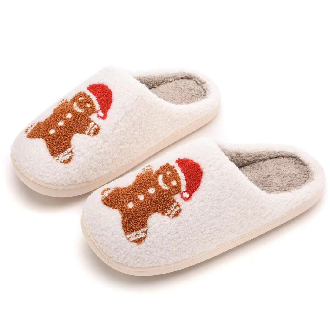 Gingerbread Man Plush Christmas Slippers – United Monograms