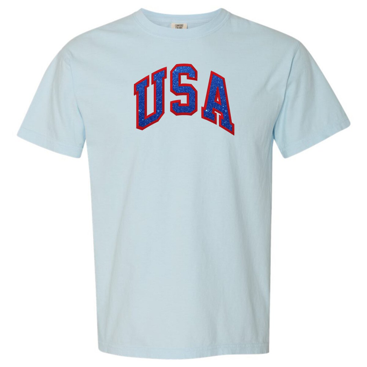 Glitter Embroidery 'USA' T-Shirt - United Monograms