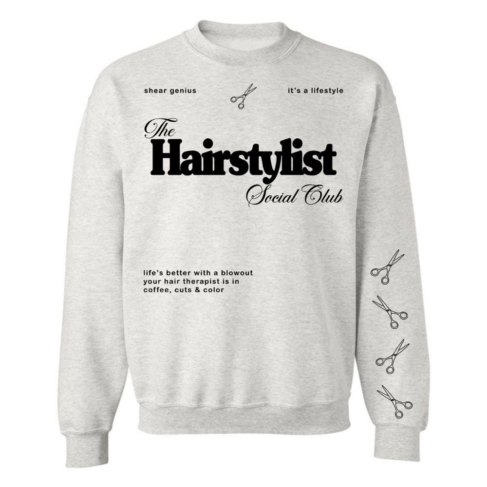 Hairstylist Social Club' Crewneck Sweatshirt – United Monograms
