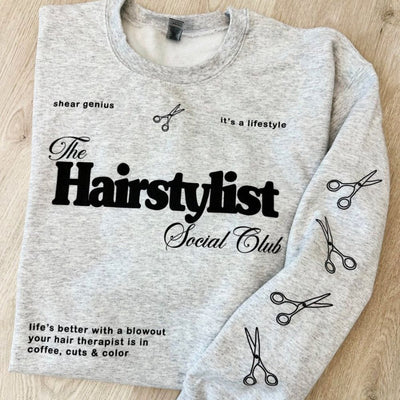 ‘Hairstylist Social Club' Crewneck Sweatshirt - United Monograms