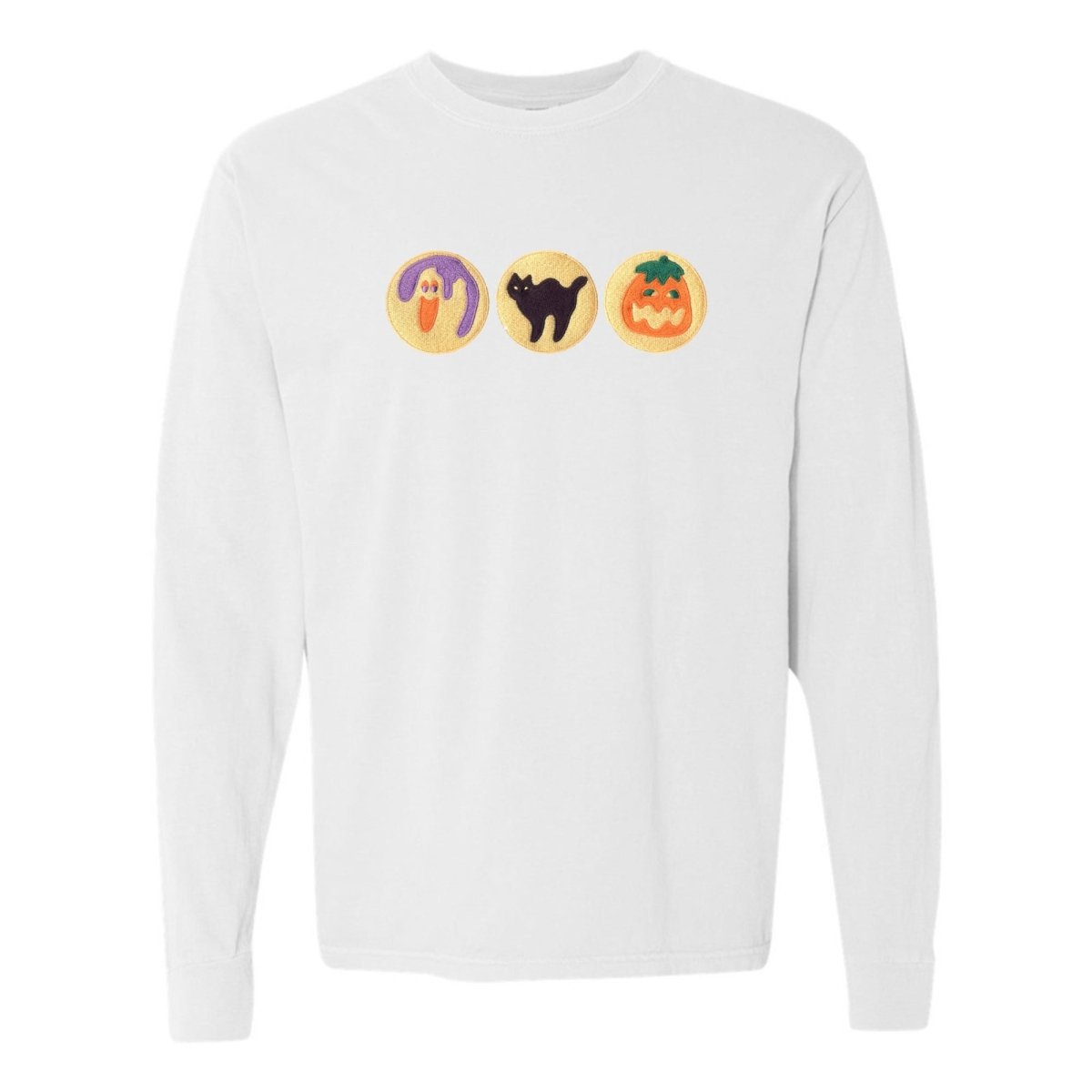 'Halloween Cookies' Embroidered Long Sleeve T-Shirt - United Monograms