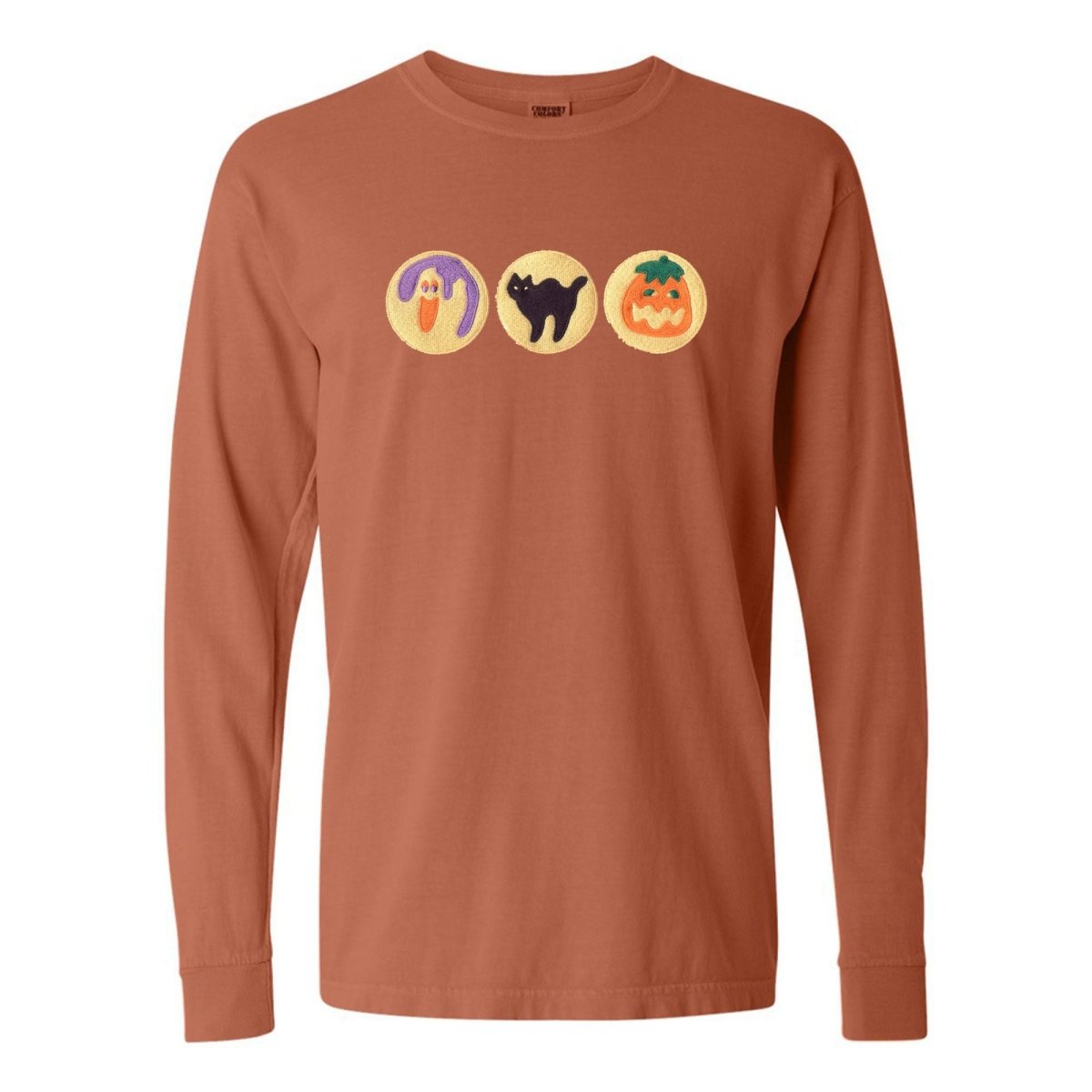 'Halloween Cookies' Embroidered Long Sleeve T-Shirt - United Monograms