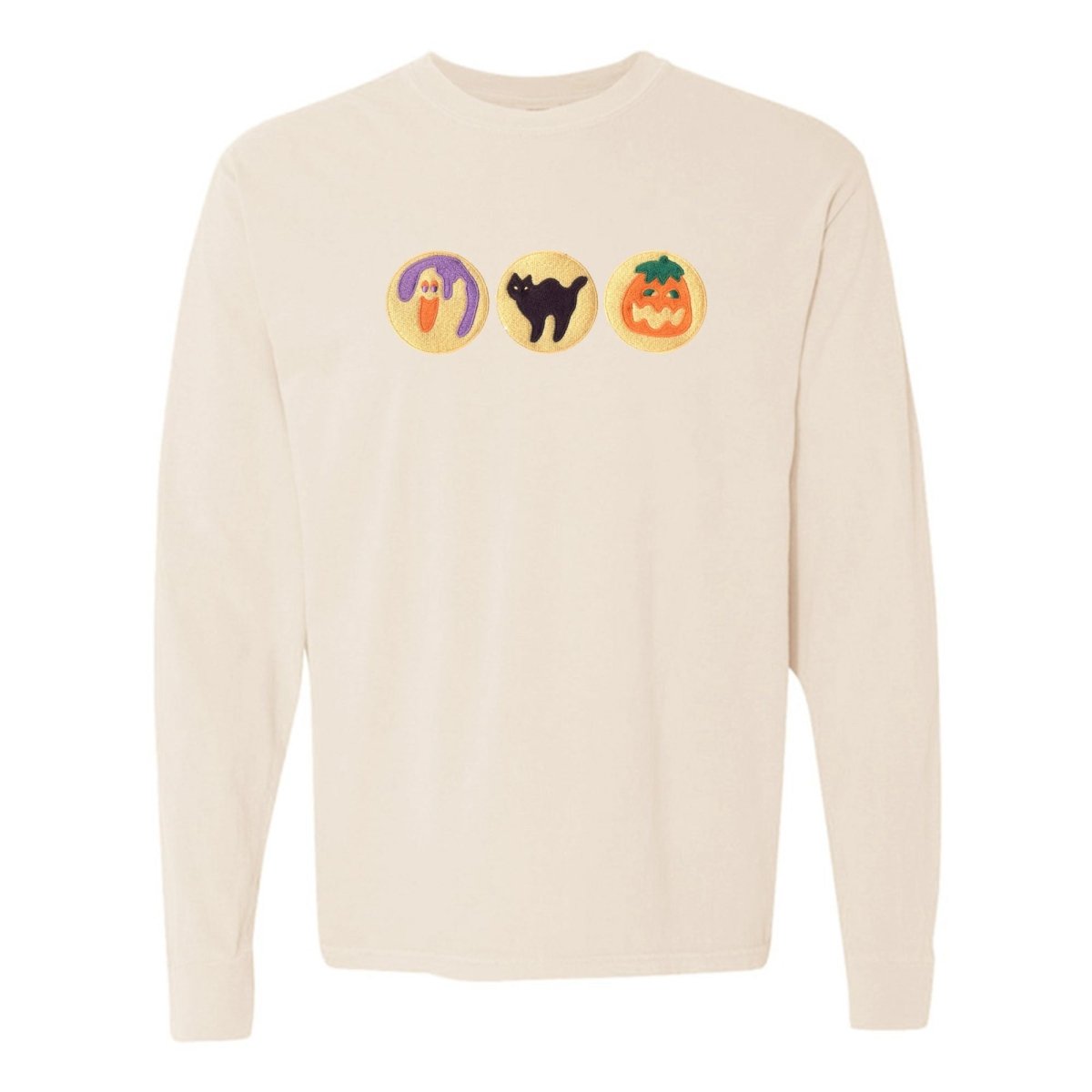 'Halloween Cookies' Embroidered Long Sleeve T-Shirt - United Monograms