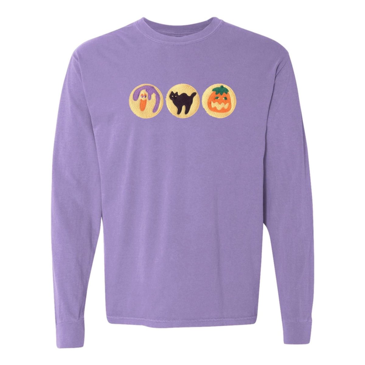 'Halloween Cookies' Embroidered Long Sleeve T-Shirt - United Monograms