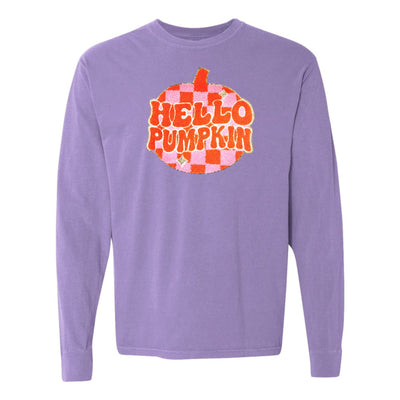 'Hello Pumpkin' Letter Patch Long Sleeve T-Shirt - United Monograms