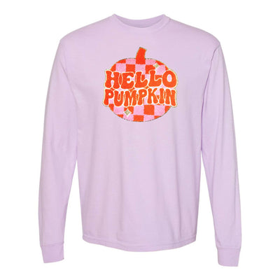 'Hello Pumpkin' Letter Patch Long Sleeve T-Shirt - United Monograms