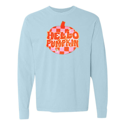 'Hello Pumpkin' Letter Patch Long Sleeve T-Shirt - United Monograms