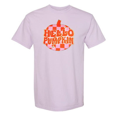 'Hello Pumpkin' Letter Patch T-Shirt - United Monograms