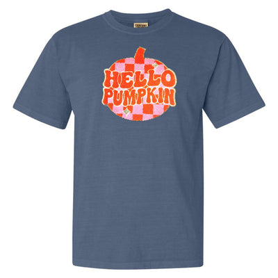 'Hello Pumpkin' Letter Patch T-Shirt - United Monograms