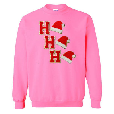 ‘Ho Ho Ho’ Chenille Letter Patch Sweatshirt - United Monograms