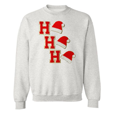 ‘Ho Ho Ho’ Chenille Letter Patch Sweatshirt - United Monograms