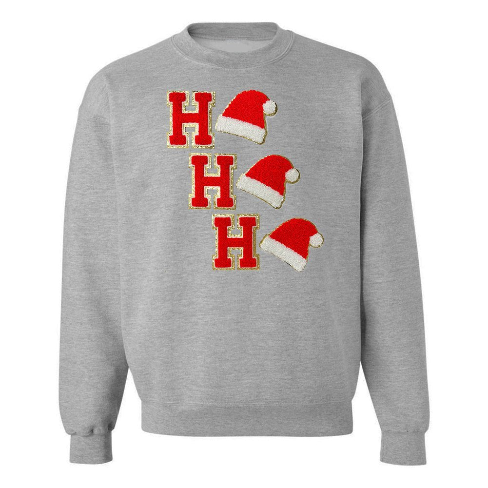 ‘Ho Ho Ho’ Chenille Letter Patch Sweatshirt - United Monograms