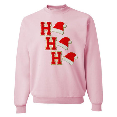 ‘Ho Ho Ho’ Chenille Letter Patch Sweatshirt - United Monograms