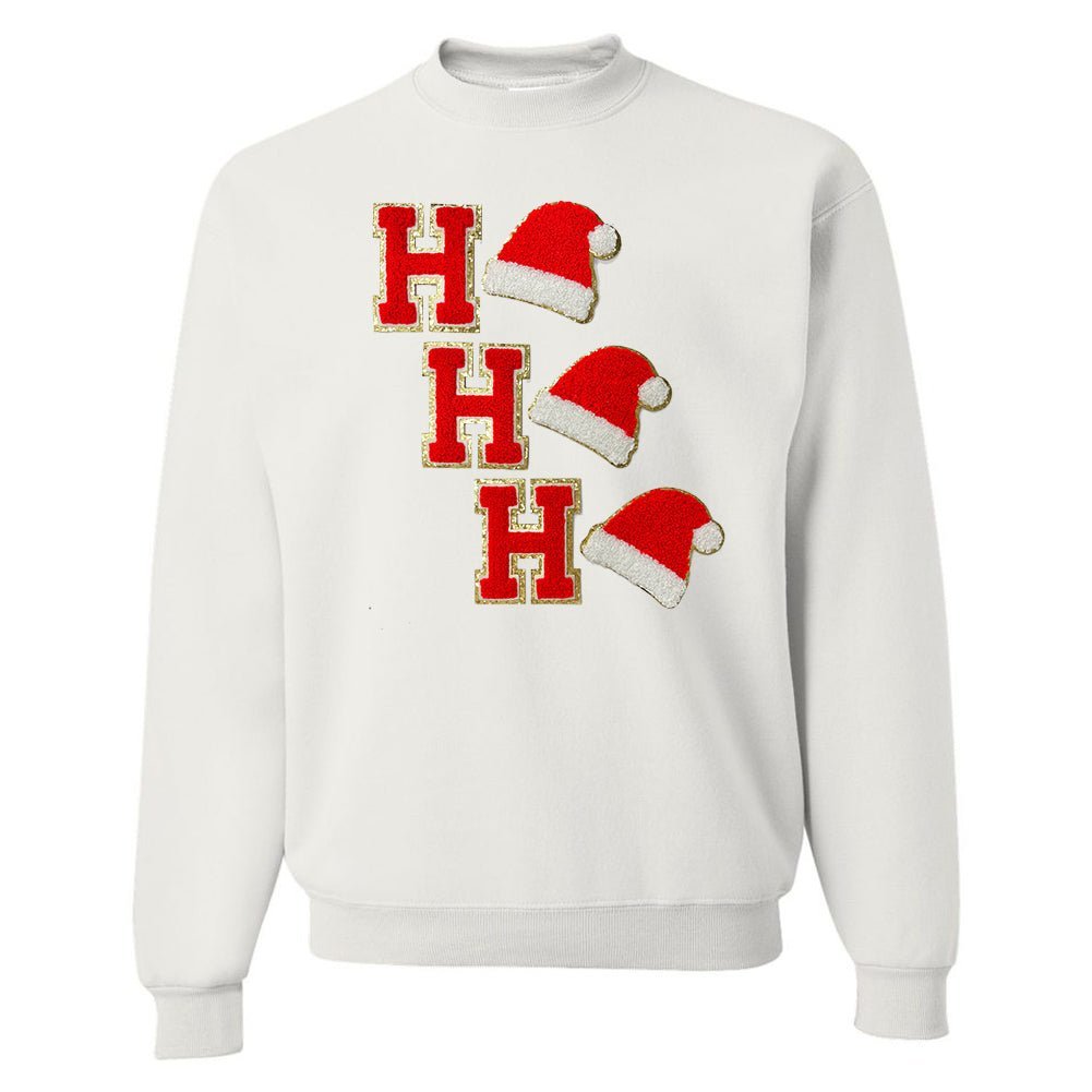 ‘Ho Ho Ho’ Chenille Letter Patch Sweatshirt - United Monograms