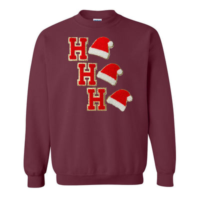 Ho Ho Ho Santa Letter Patch Crewneck Sweatshirt - United Monograms