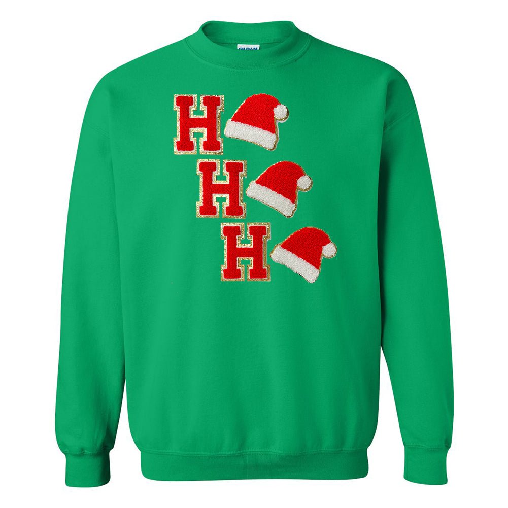 Ho Ho Ho Santa Letter Patch Crewneck Sweatshirt - United Monograms