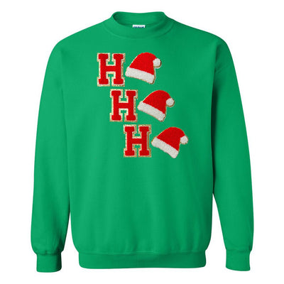 Ho Ho Ho Santa Letter Patch Crewneck Sweatshirt - United Monograms