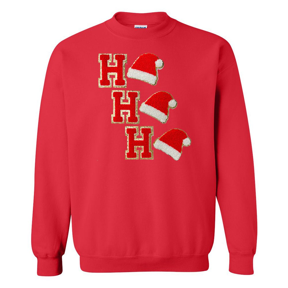 Ho Ho Ho Santa Letter Patch Crewneck Sweatshirt - United Monograms