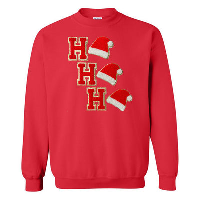 Ho Ho Ho Santa Letter Patch Crewneck Sweatshirt - United Monograms