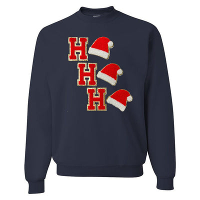 Ho Ho Ho Santa Letter Patch Crewneck Sweatshirt - United Monograms