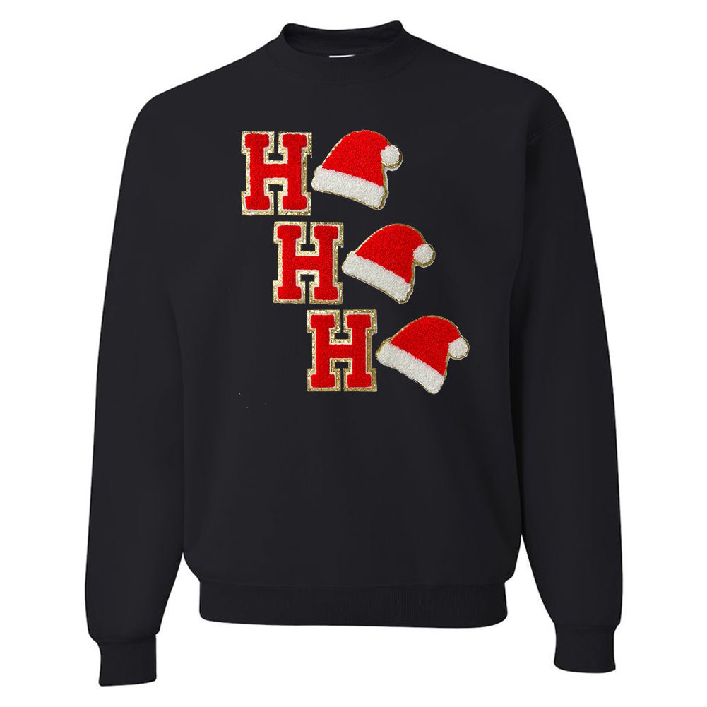 Ho Ho Ho Santa Letter Patch Crewneck Sweatshirt - United Monograms