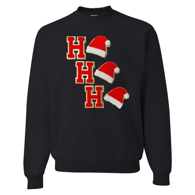 Ho Ho Ho Santa Letter Patch Crewneck Sweatshirt - United Monograms