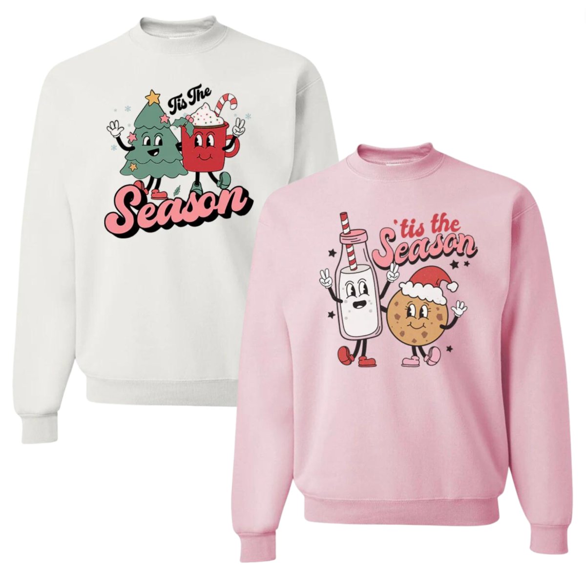 Holiday 'Tis The Season Characters' Crewneck Sweatshirt - United Monograms