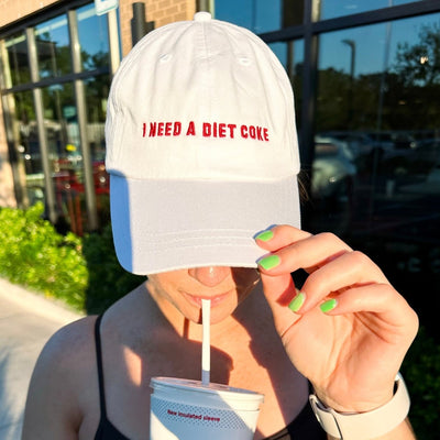 'I Need A Diet Coke' Baseball Hat - United Monograms