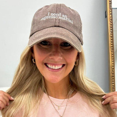 'I Need An Espresso Martini' Baseball Hat - United Monograms