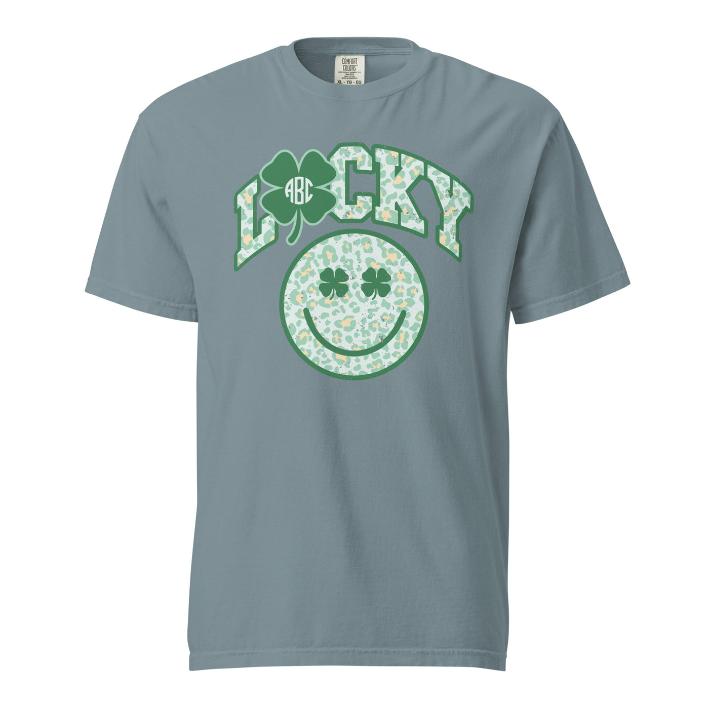 Monogrammed 'Lucky Smiley Face' T-Shirt