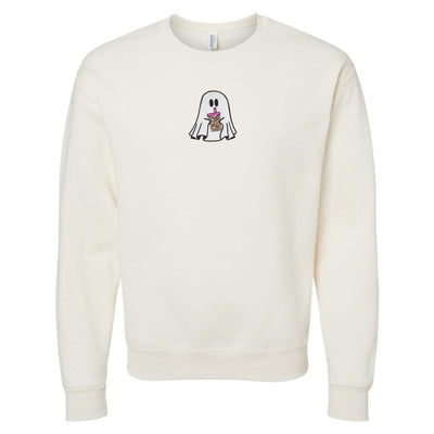 'Iced Coffee Ghost' Embroidered Crewneck Sweatshirt - United Monograms