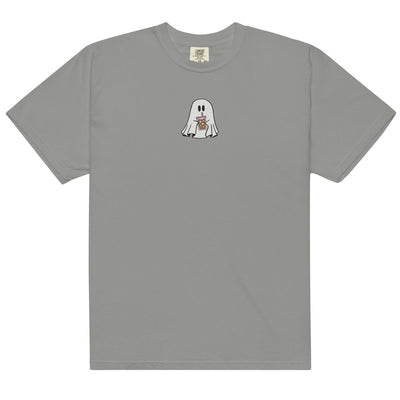 'Iced Coffee Ghost' Embroidered T-Shirt - United Monograms