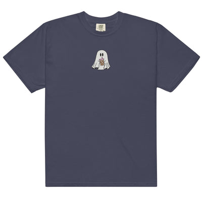 'Iced Coffee Ghost' Embroidered T-Shirt - United Monograms