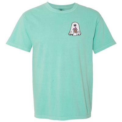 'Iced Coffee Ghost' Embroidered T-Shirt - United Monograms