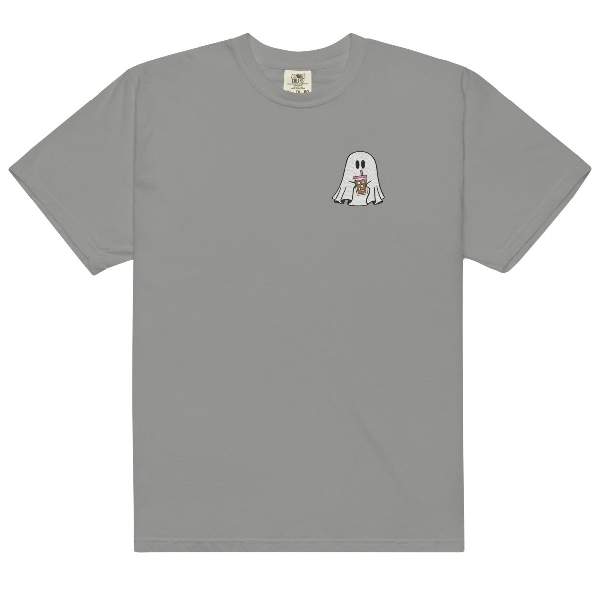 'Iced Coffee Ghost' Embroidered T-Shirt - United Monograms