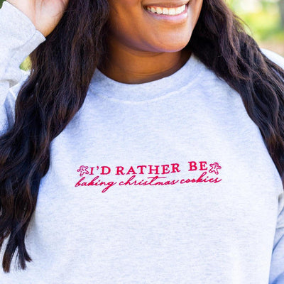 'I'd Rather Be' Christmas Edition Crewneck Sweatshirt - United Monograms