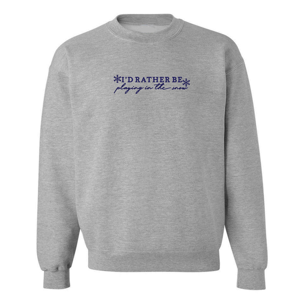 'I'd Rather Be' Christmas Edition Crewneck Sweatshirt - United Monograms
