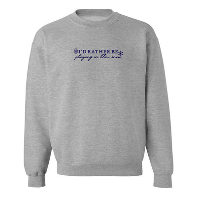 'I'd Rather Be' Christmas Edition Crewneck Sweatshirt - United Monograms