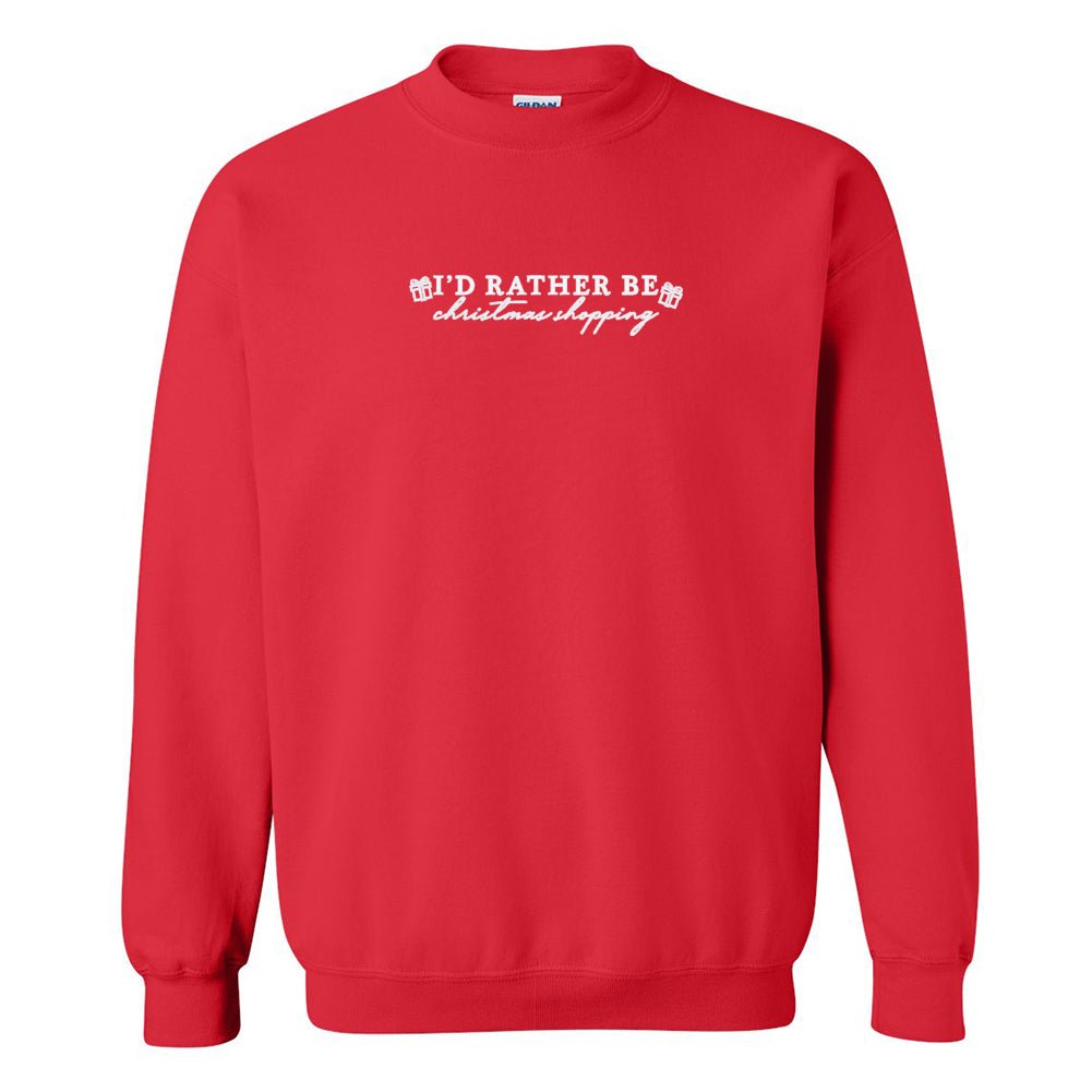 'I'd Rather Be' Christmas Edition Crewneck Sweatshirt - United Monograms