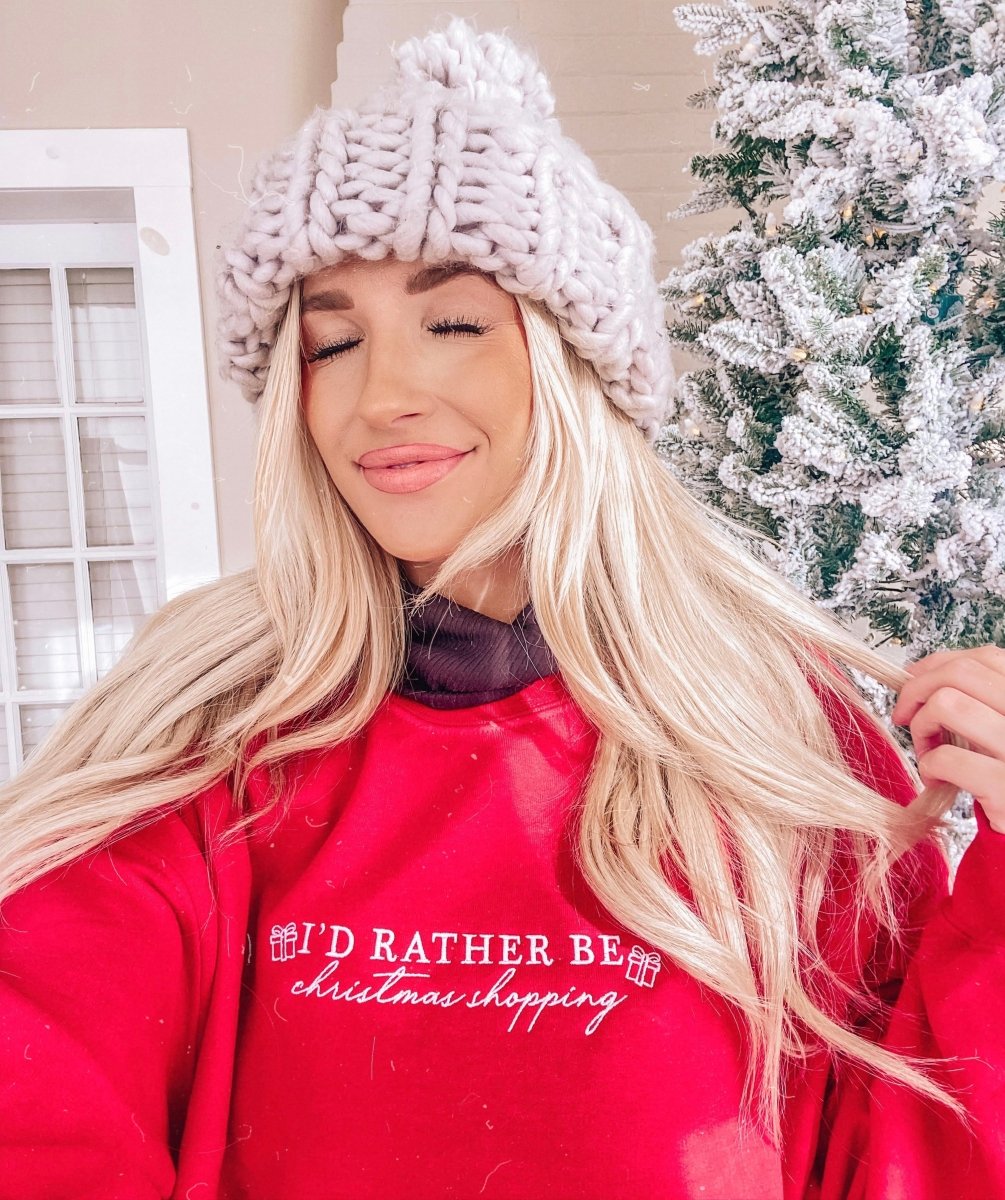 'I'd Rather Be' Christmas Edition Crewneck Sweatshirt - United Monograms