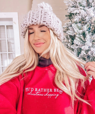 'I'd Rather Be' Christmas Edition Crewneck Sweatshirt - United Monograms