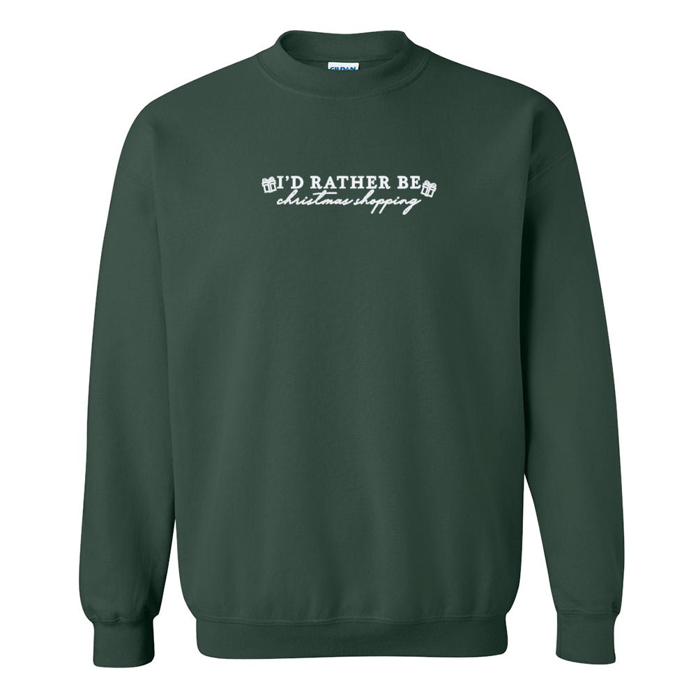 'I'd Rather Be' Christmas Edition Crewneck Sweatshirt - United Monograms