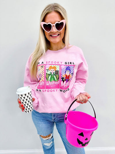 'I'm A Spooky Girl, In A Spooky World' Crewneck Sweatshirt - United Monograms