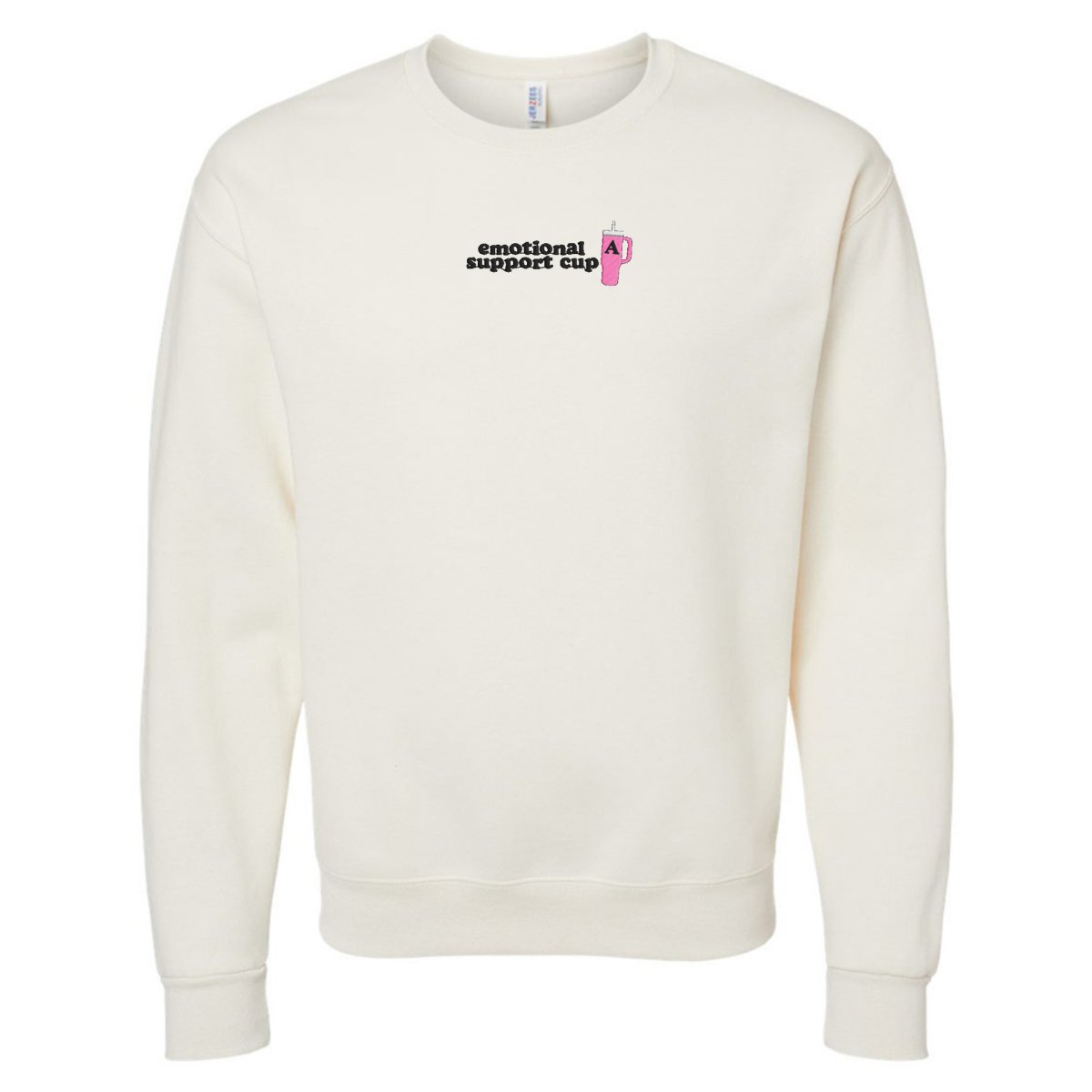 Initial 'Emotional Support Cup' Crewneck Sweatshirt - United Monograms